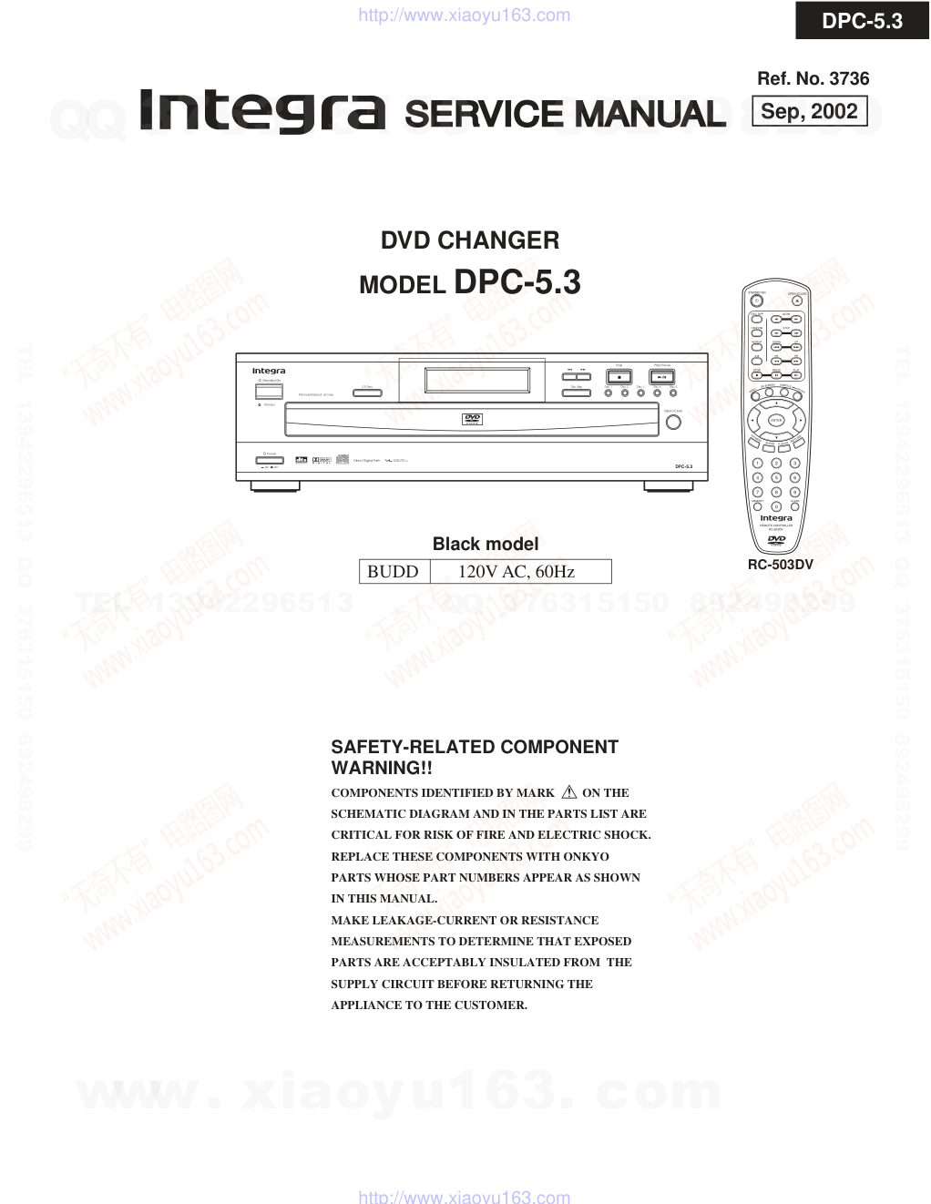 安桥ONKYO DPC-5.3 DVD播放器维修手册-0