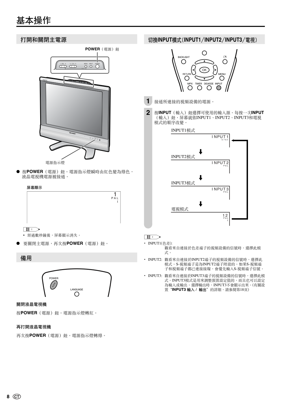 声宝LC-20S5H型液晶电视机说明书-8 声宝LC-20S5H型液晶电视机说明书-8