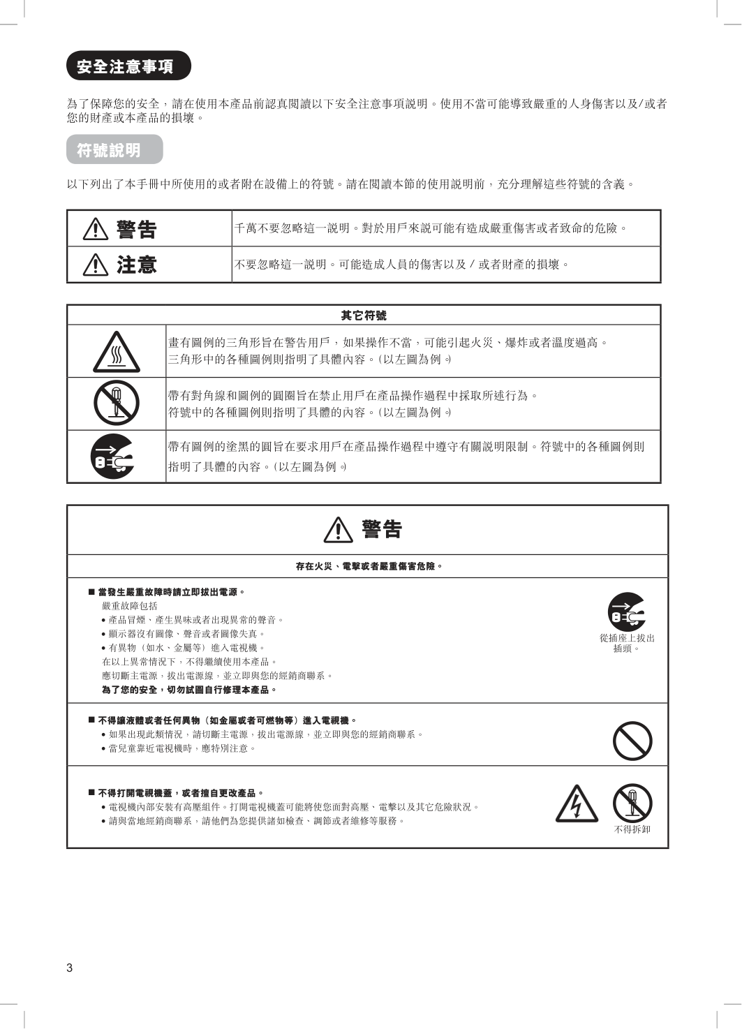 日立牌42PD8900TA型等离子电视机使用说明书-4 日立牌42PD8900TA型等离子电视机使用说明书-4