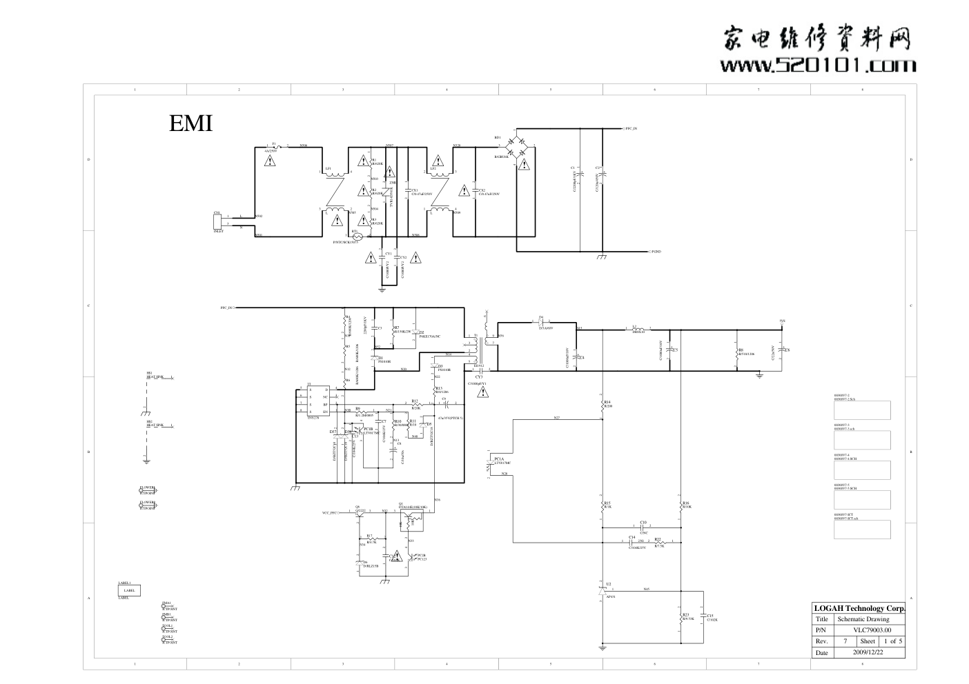海尔VLC79003.00电源板电路原理图-0 海尔VLC79003.00电源板电路原理图-0