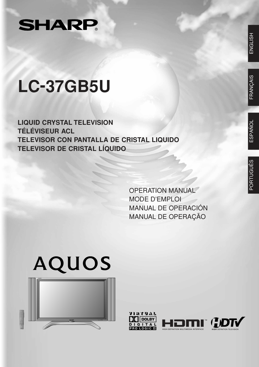 夏普LC-37GB5U彩电使用说明书-1