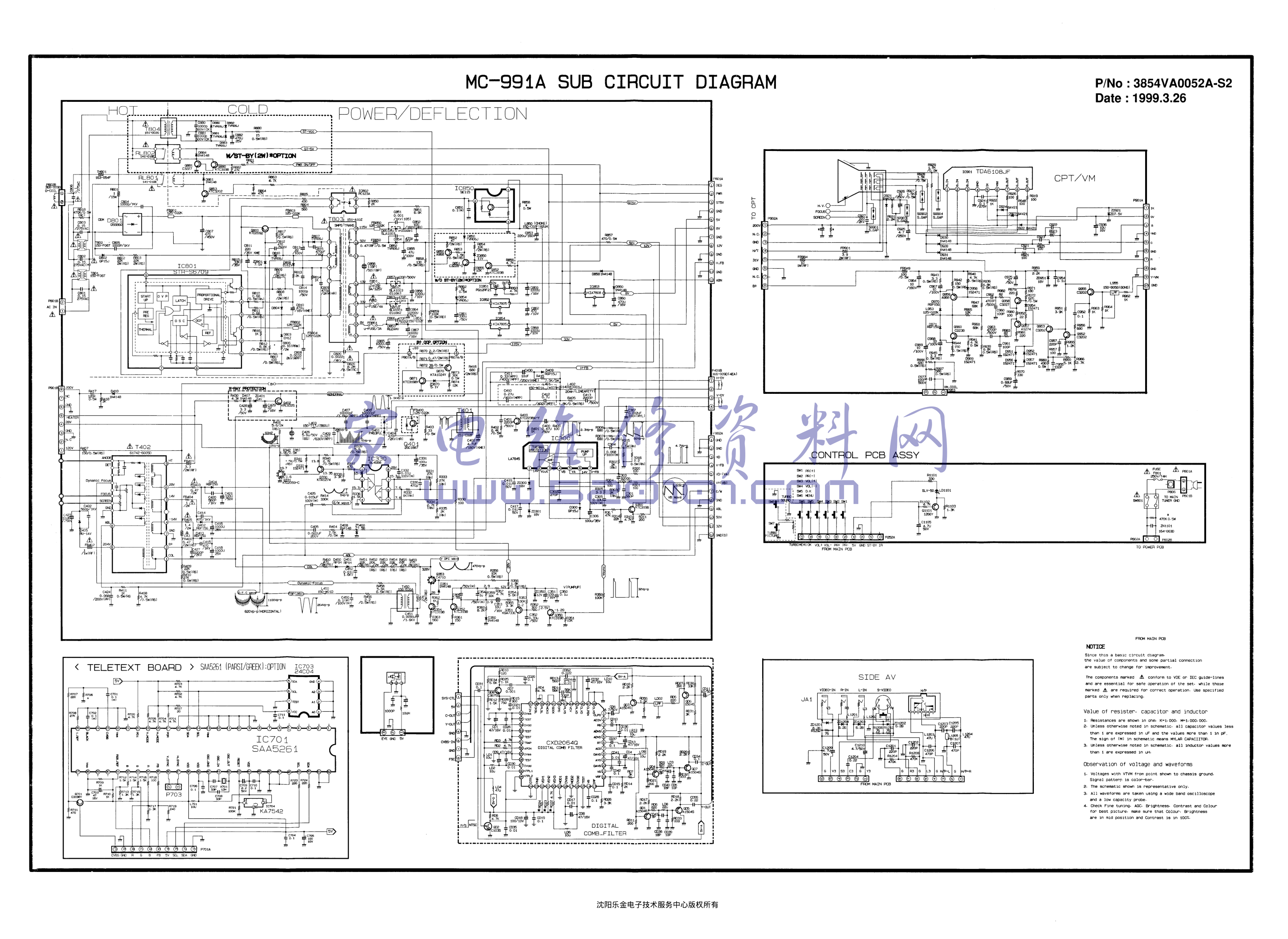 LG CT-29Q20E(MC-991A)彩电图纸-1 LG CT-29Q20E(MC-991A)彩电图纸-1
