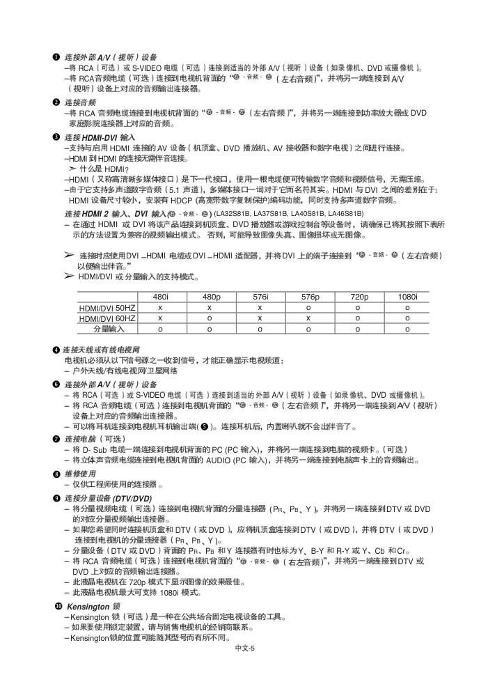 三星LA40R71BA液晶彩电使用说明书-6