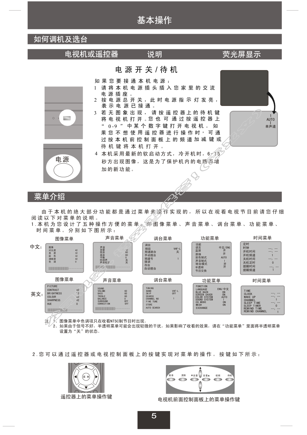 创维21TM9000(3P32机芯)彩电使用说明书-5 创维21TM9000(3P32机芯)彩电使用说明书-5