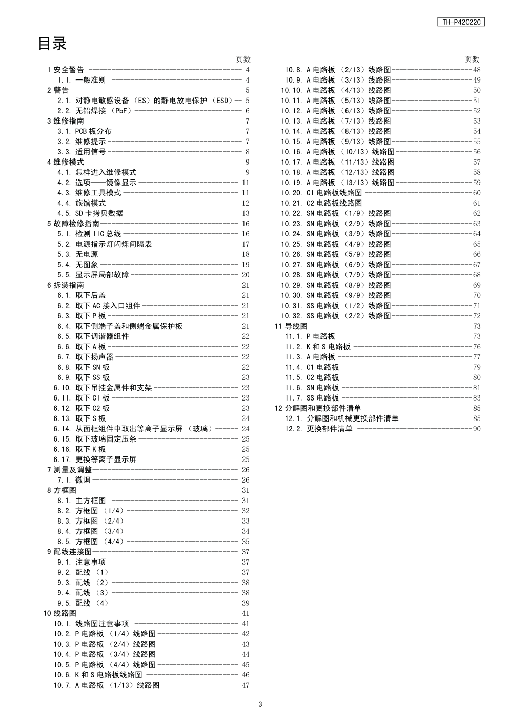 松下TH-P42C22C等离子显示器维修手册-2