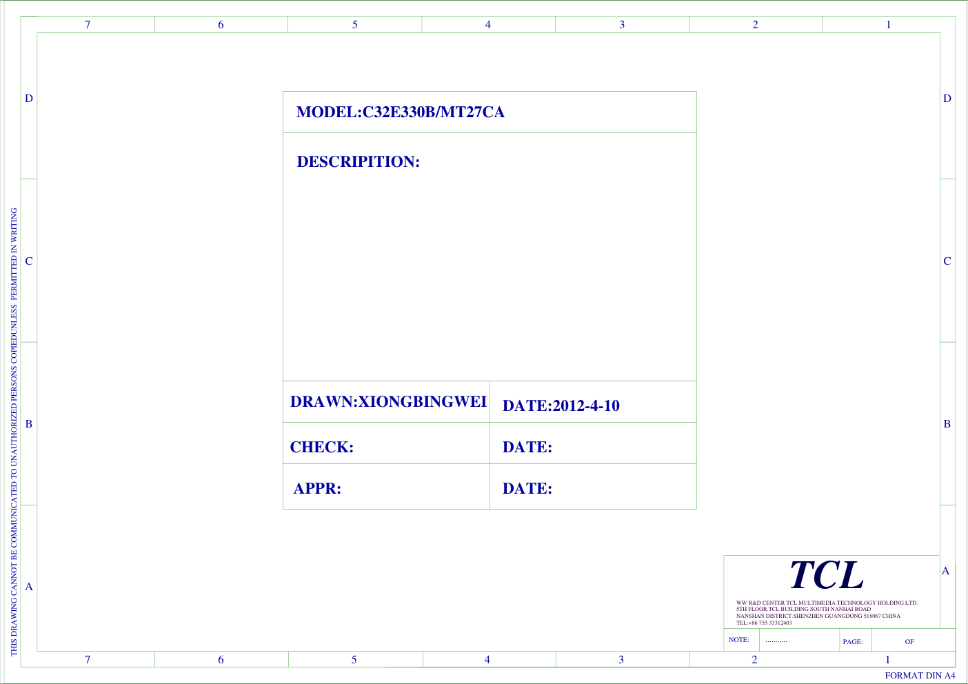 TCL 40-L32S321132E330-MAA2XG主板电路原理图-0