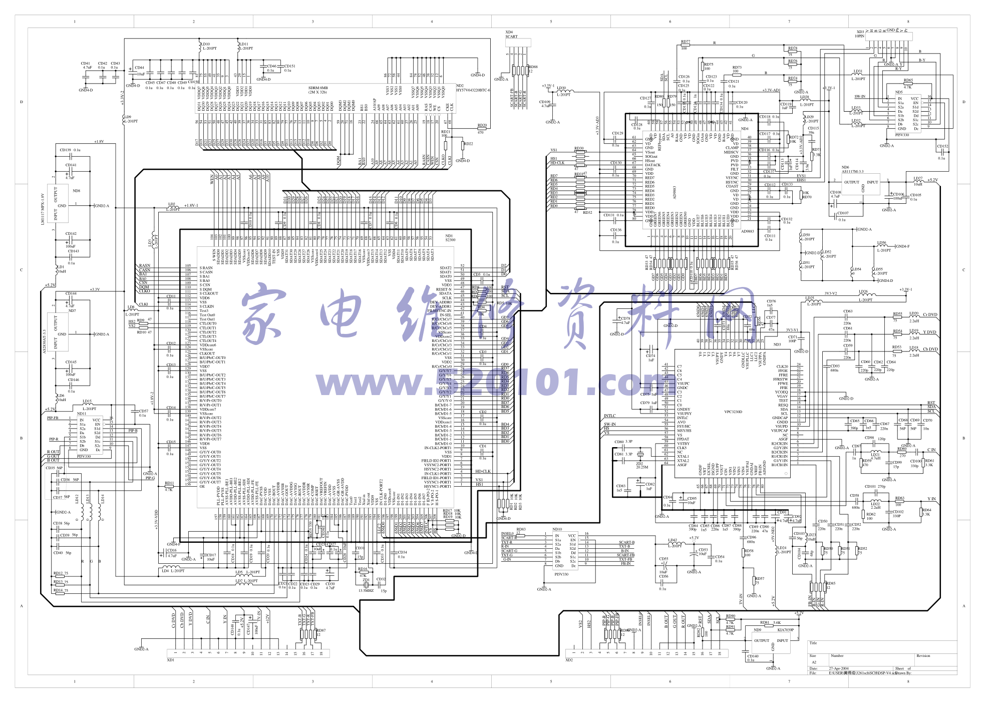 厦华HT-3261F彩电图纸-2 厦华HT-3261F彩电图纸-2