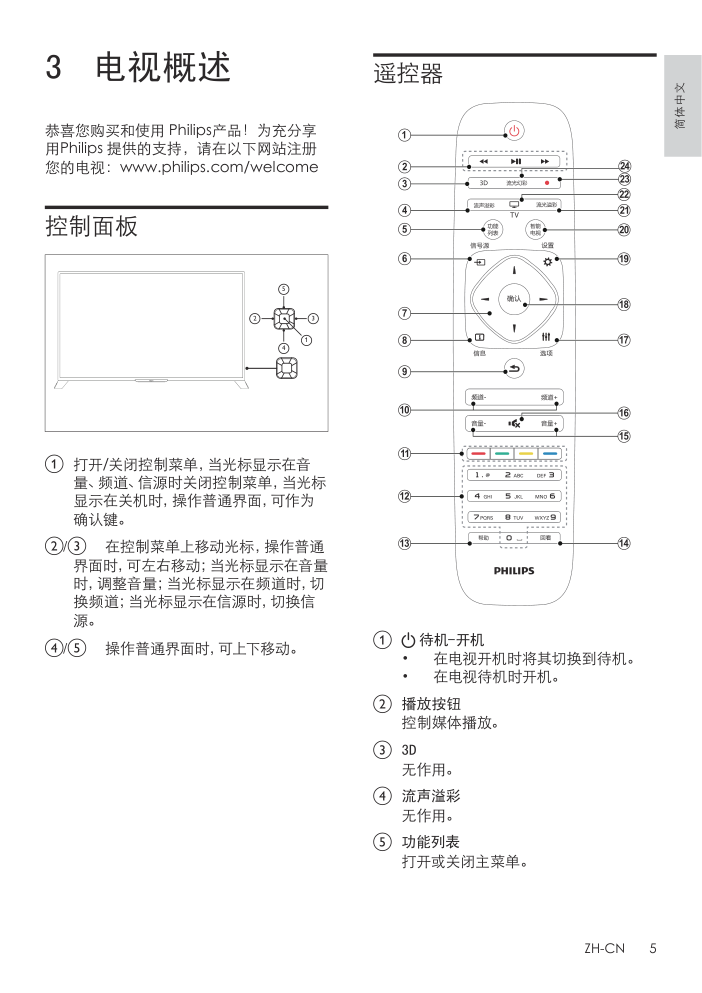 飞利浦58PFL5U40T3液晶彩电使用说明书-6 飞利浦58PFL5U40T3液晶彩电使用说明书-6
