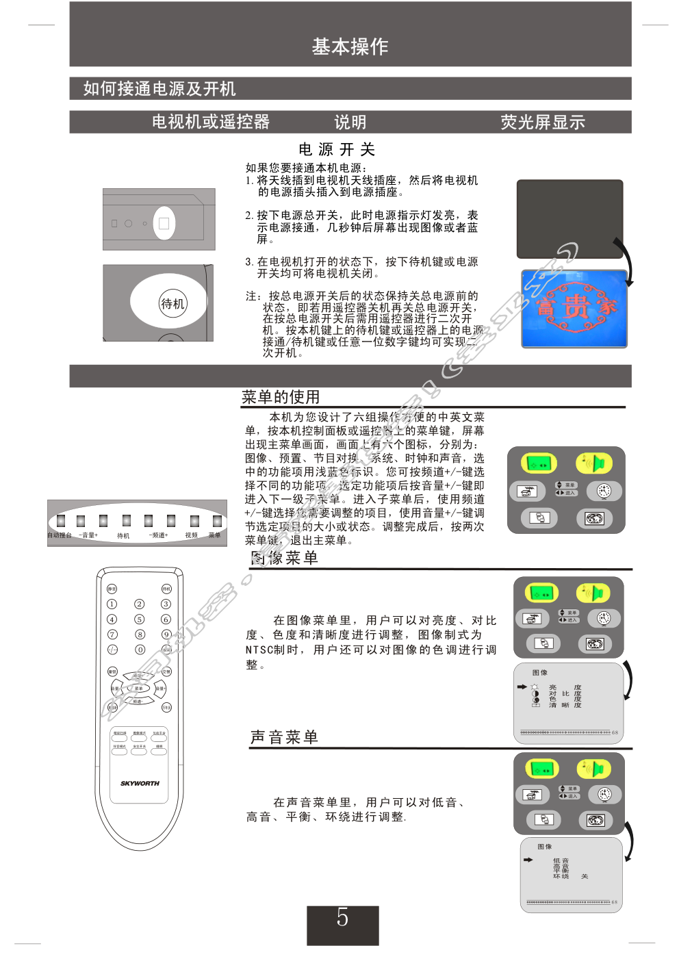 创维29T63AA(4Y30机芯)彩电使用说明书-5