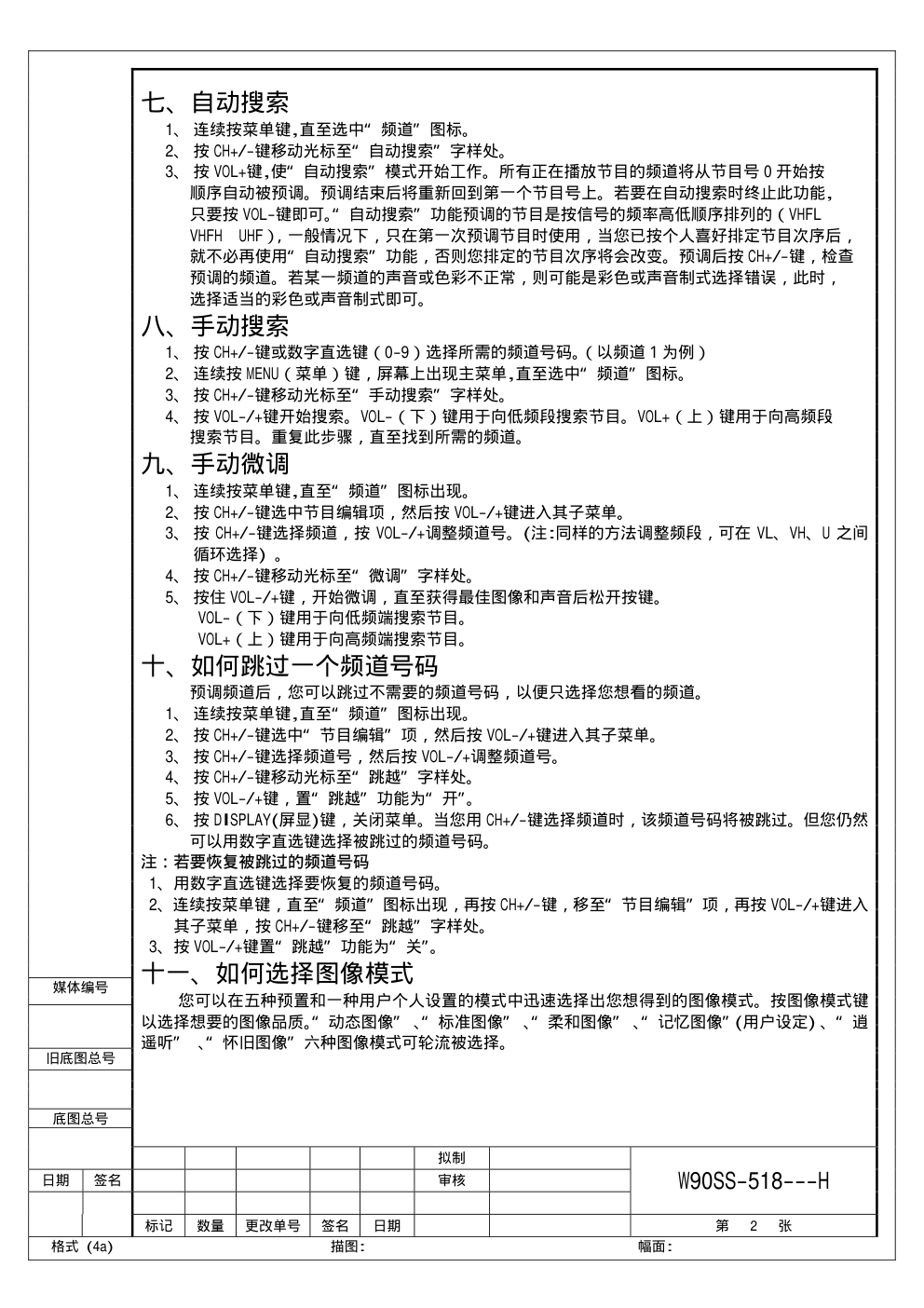 海尔25TA1-T彩色电视接收机说明书-1