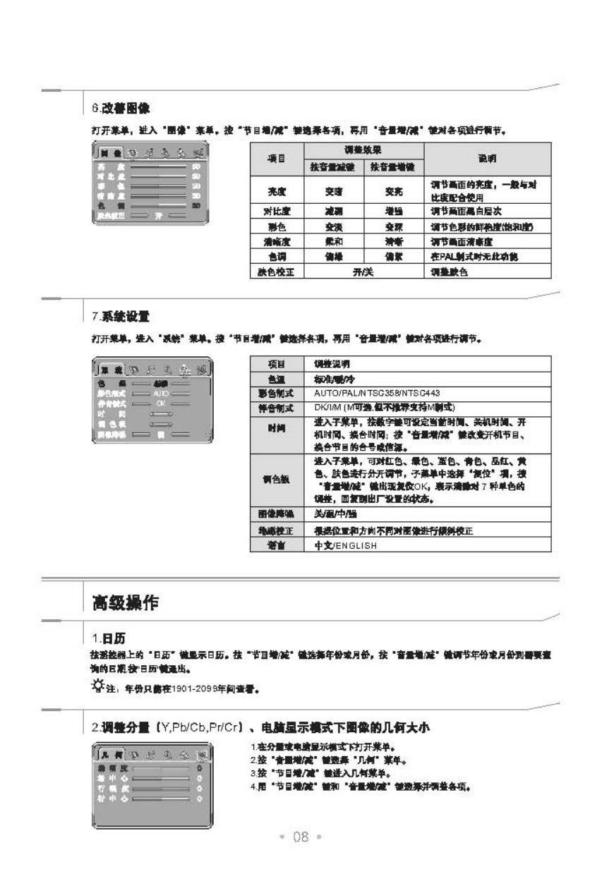 TCL王牌HD29M81彩电使用说明书-8 TCL王牌HD29M81彩电使用说明书-8