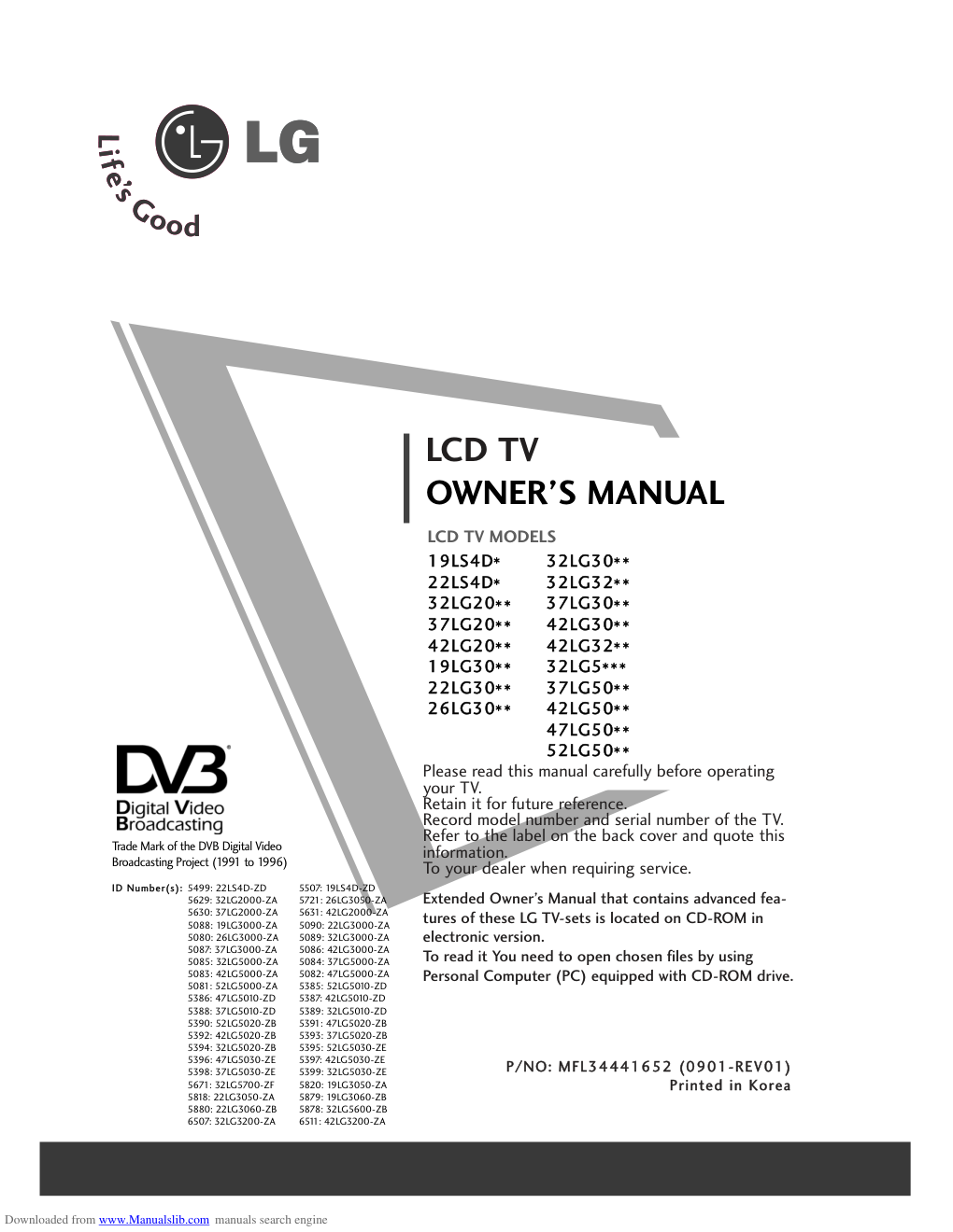 LG 42LG3200-ZA液晶电视用户手册-0 LG 42LG3200-ZA液晶电视用户手册-0