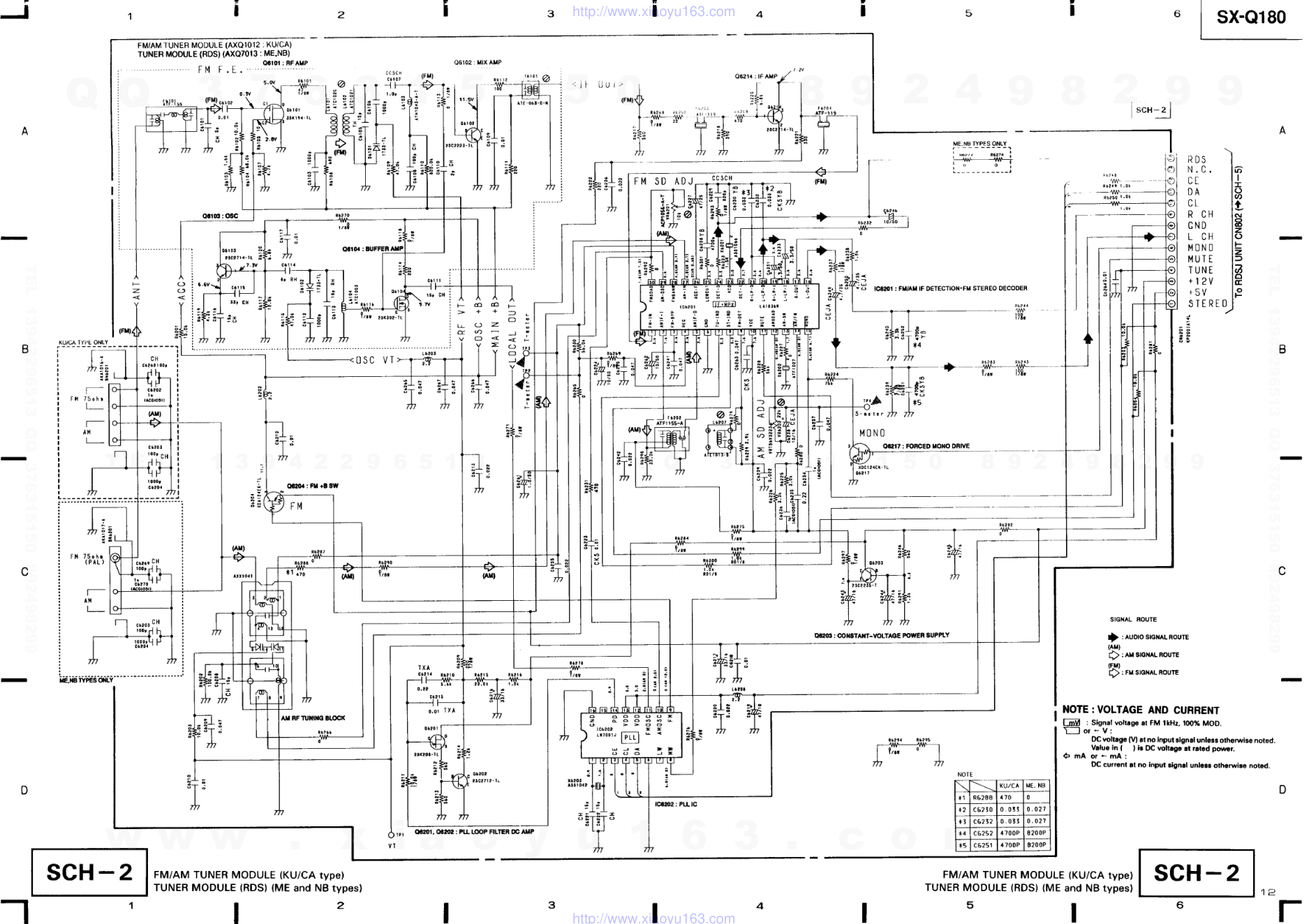 先锋PIONEER SX-Q180电路图-8 先锋PIONEER SX-Q180电路图-8