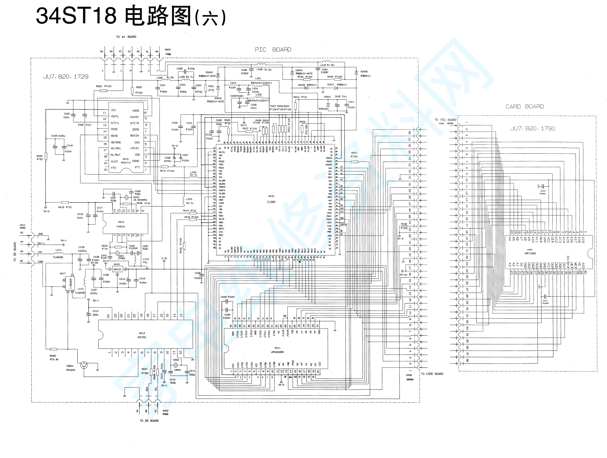 长虹34ST18彩电(TB1227机芯)电路图-5 长虹34ST18彩电(TB1227机芯)电路图-5