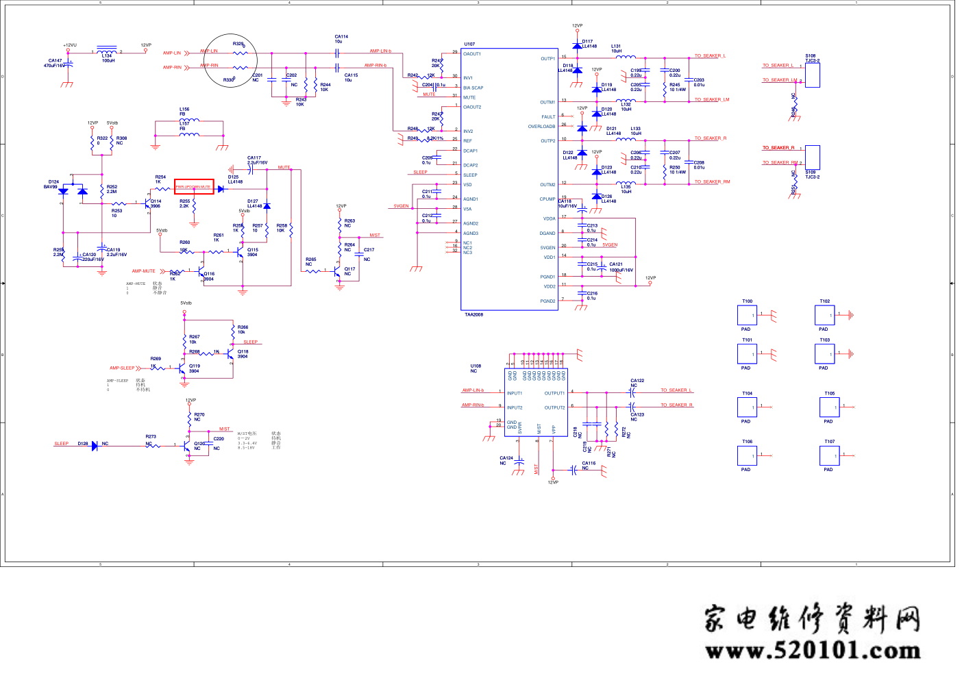 TCL LCD32K73液晶电视（MS18机芯）电路原理图-1
