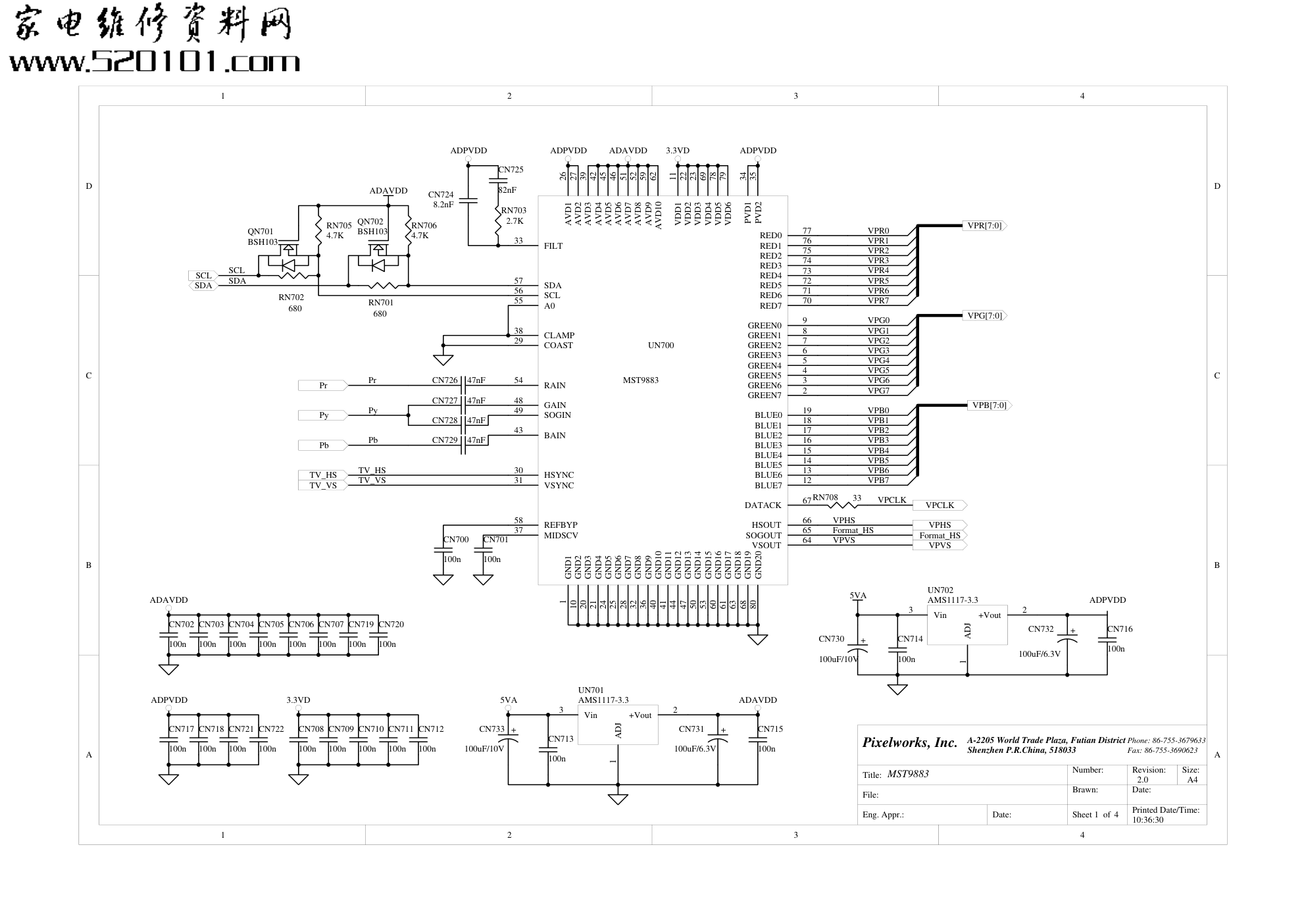 TCL MST9883数字板原理图-0