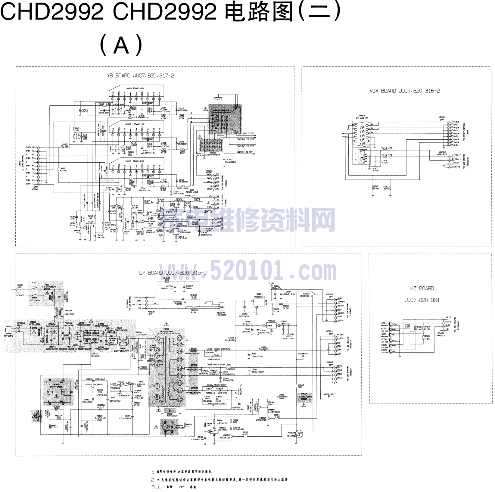 长虹CHD2992 CHD2992A彩电图纸-1