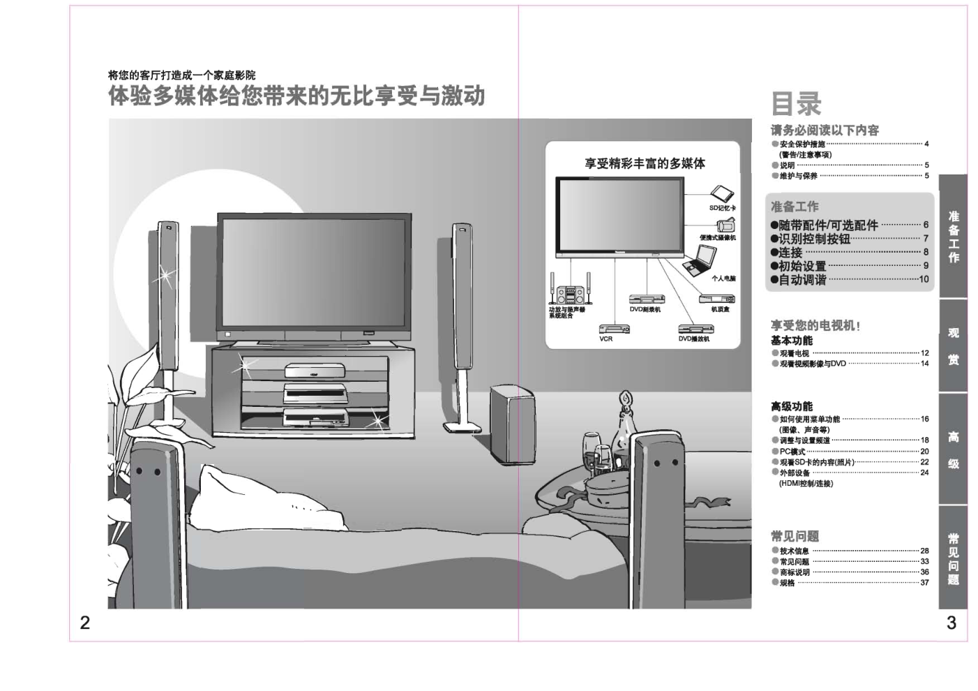 TH-65PV600c等离子电视和液晶电视使用说明书-1 TH-65PV600c等离子电视和液晶电视使用说明书-1