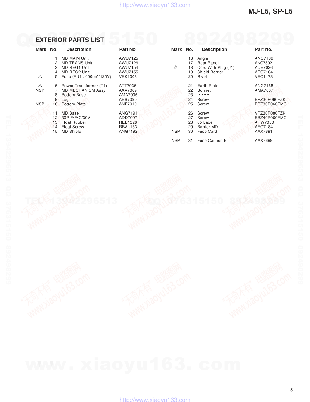 先锋PIONEER MJ-L5音响电路图-4 先锋PIONEER MJ-L5音响电路图-4