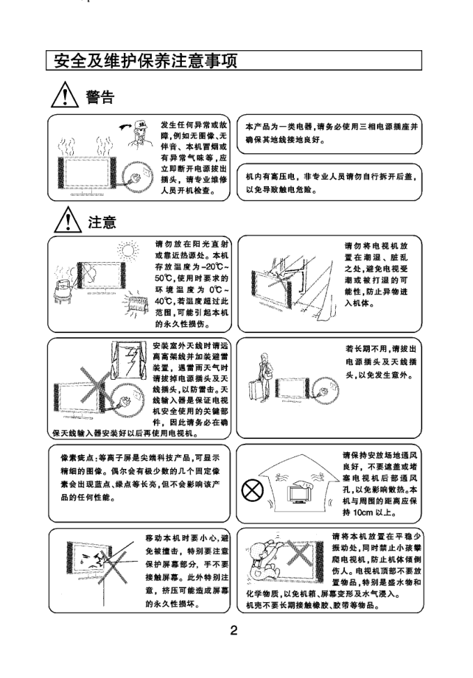 长虹PDTV50700NHD液晶彩电使用说明书-4