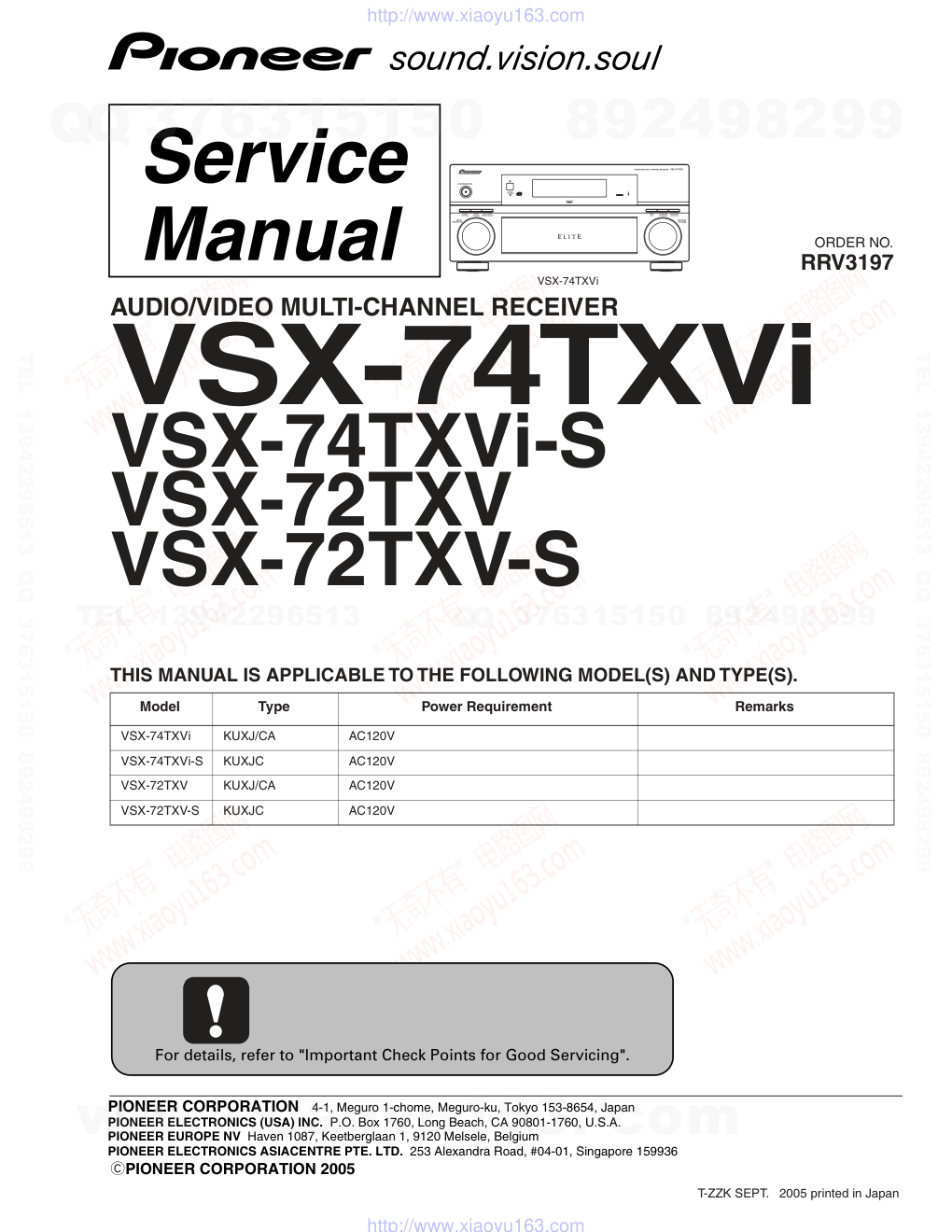 先锋PIONEER VSX-72TXV电路图-0