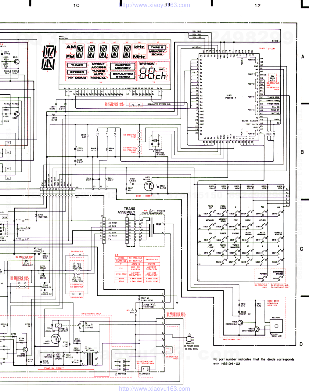 先锋PIONEER SX-2700电路图-3 先锋PIONEER SX-2700电路图-3