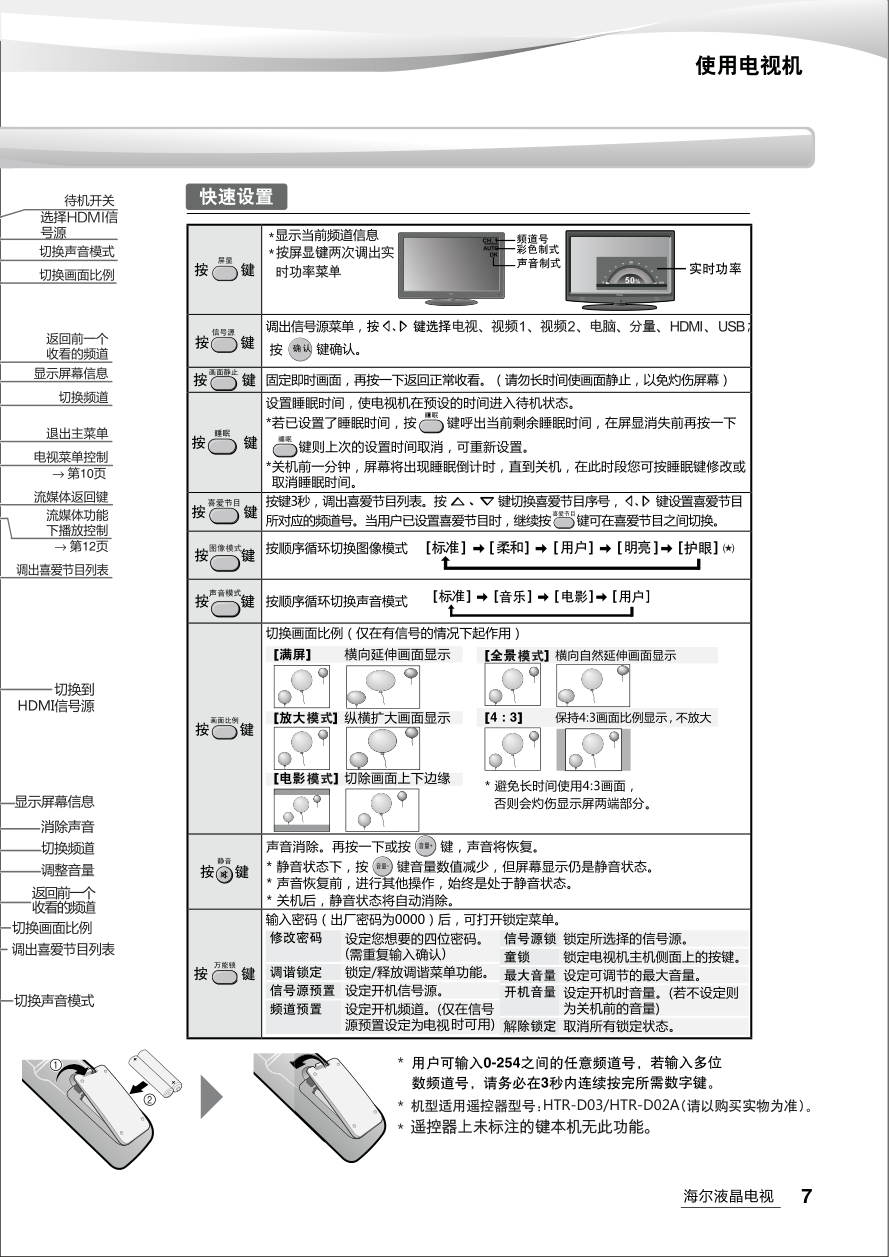 海尔LE24A50液晶彩电使用说明书-8 海尔LE24A50液晶彩电使用说明书-8