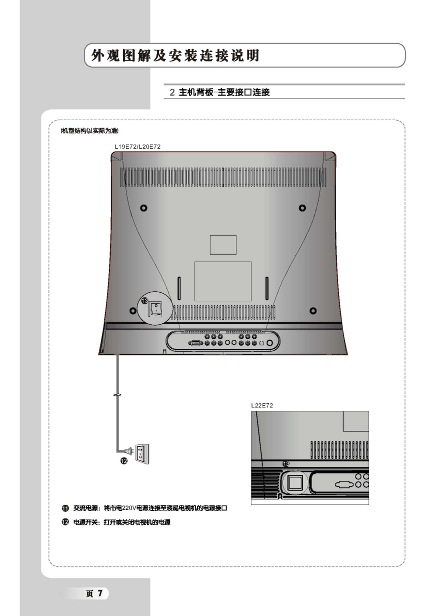 TCL王牌L22E72液晶彩电使用说明书-7 TCL王牌L22E72液晶彩电使用说明书-7