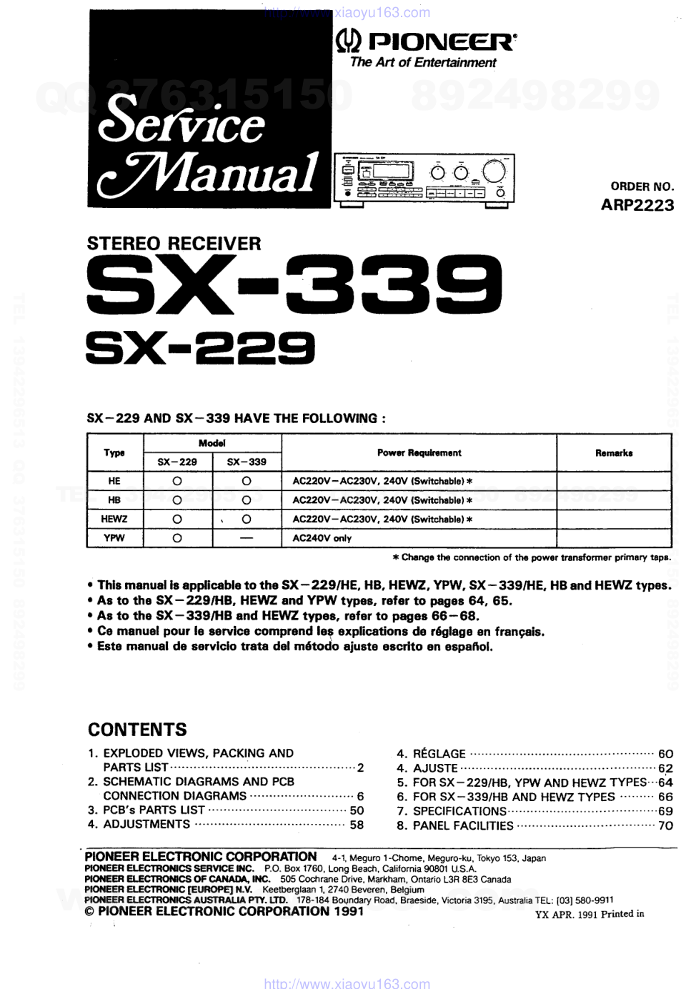 先锋PIONEER SX-203RDS电路图-0