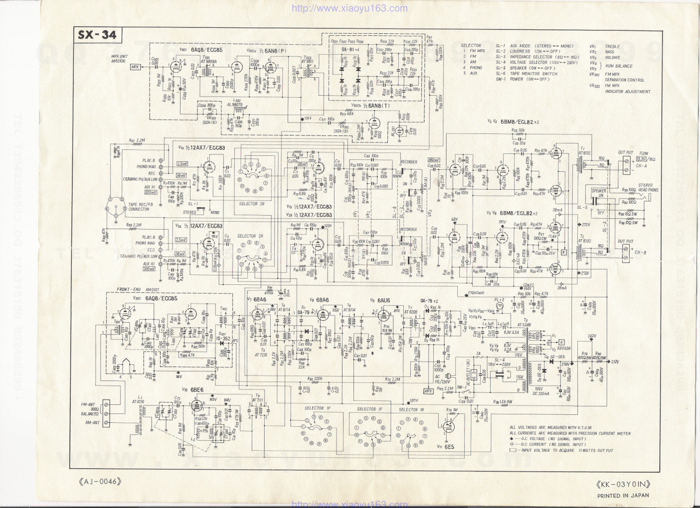先锋PIONEER SX-34电路图-0