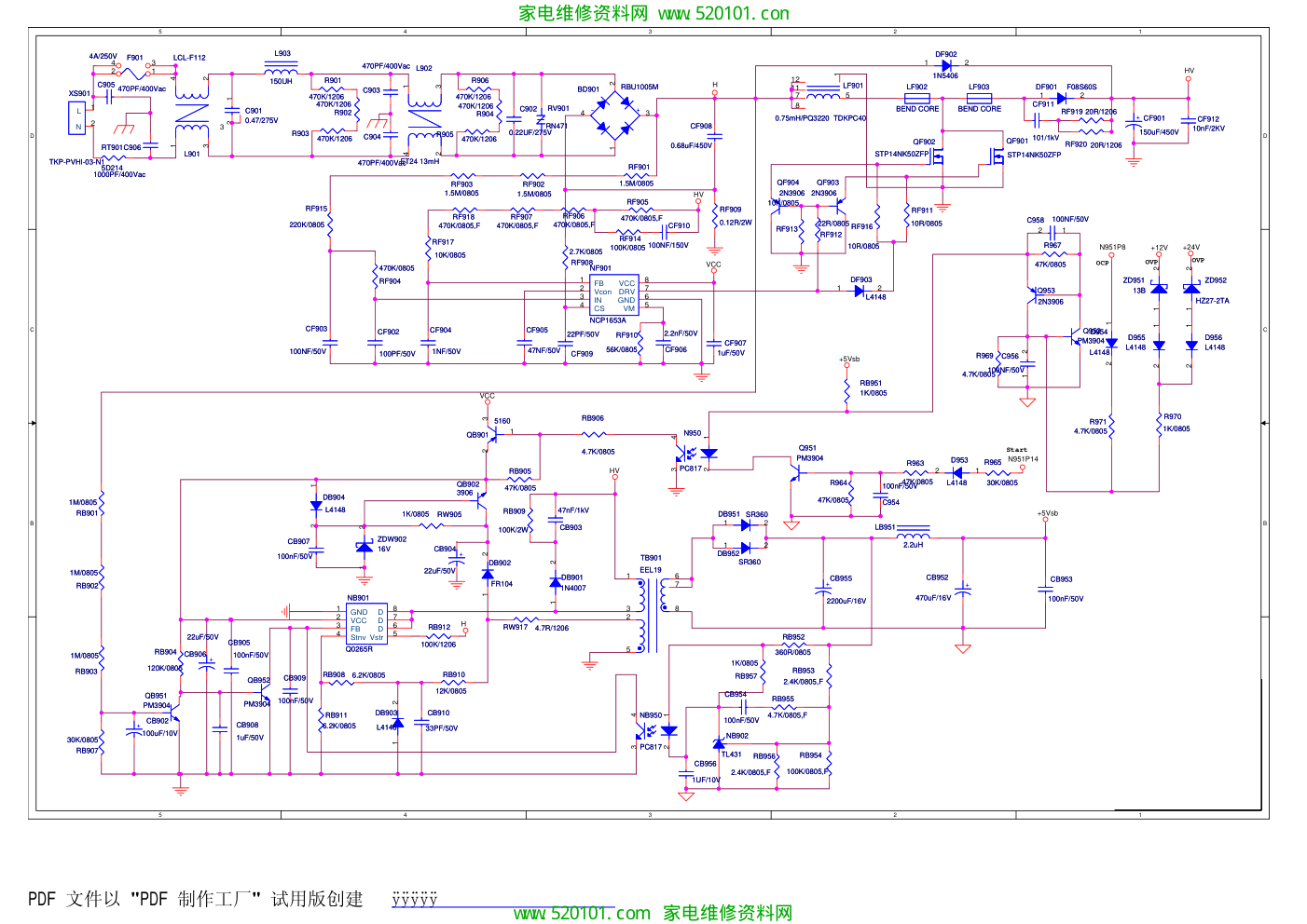 康佳LC32FS81B电源图KPS180-01电路原理图PDF-1