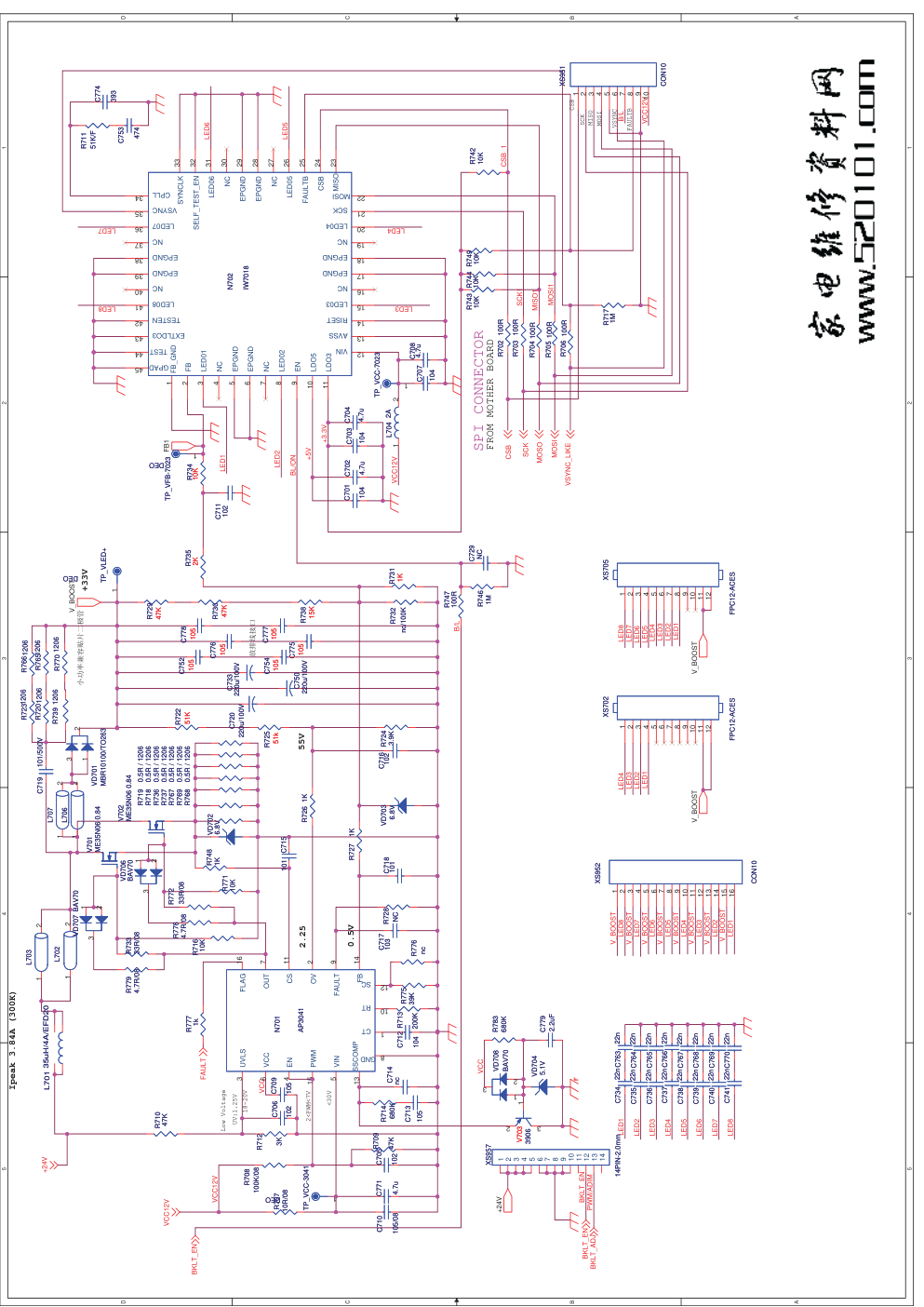 康佳LED47F3550F液晶电视35018669板(MSD6I981BTJ机芯)电路原理图-1 康佳LED47F3550F液晶电视35018669板(MSD6I981BTJ机芯)电路原理图-1