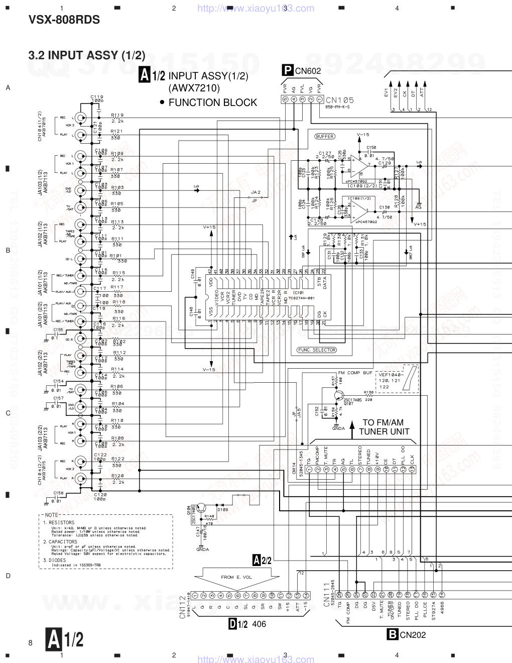 先锋PIONEER VSX-808RDS电路图-7