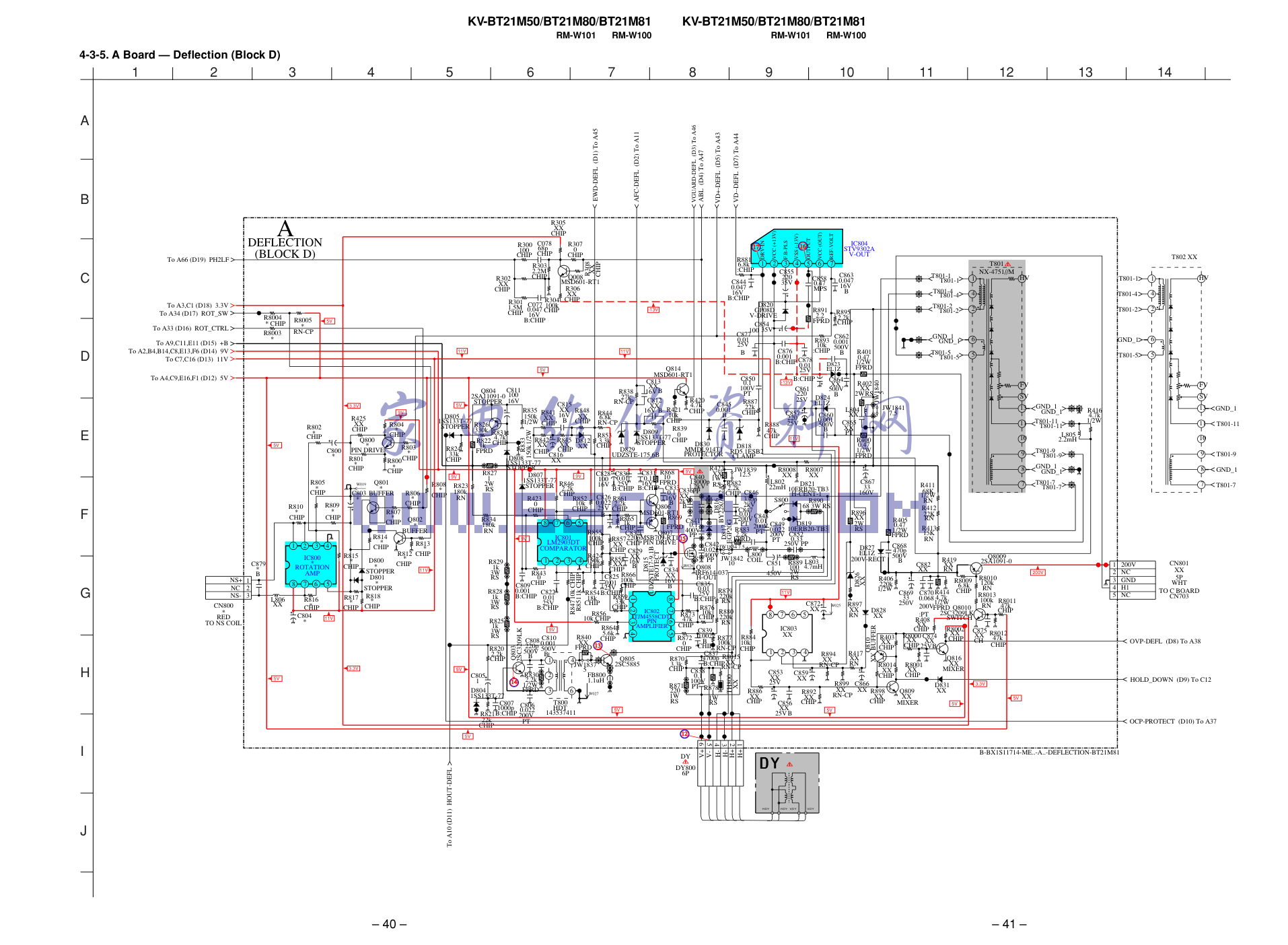 索尼 KV-BT21M50彩电图纸-8 索尼 KV-BT21M50彩电图纸-8