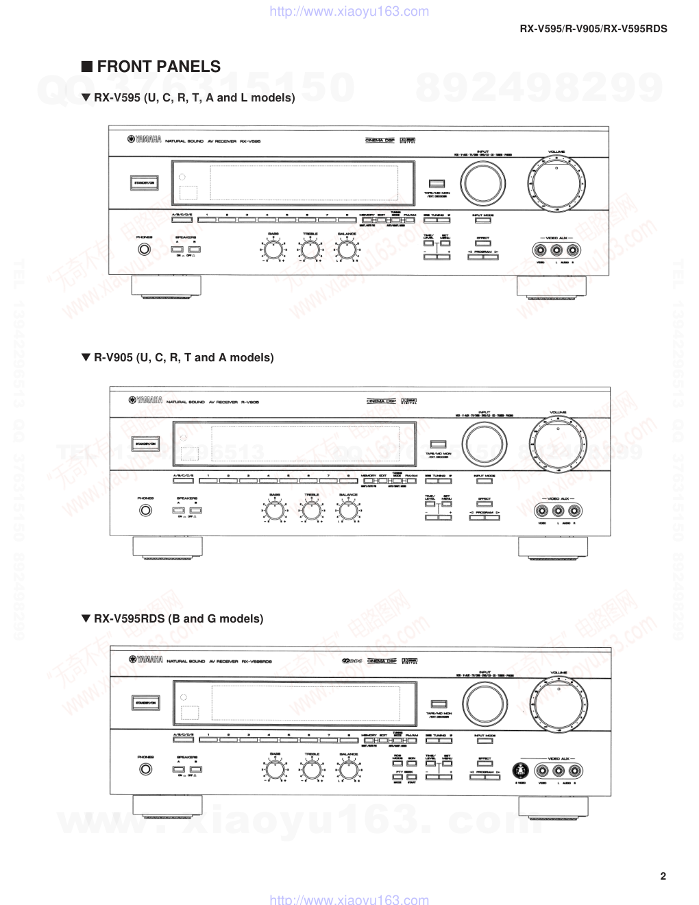 雅马哈YAMAHA RX-V595RDS电路图-2