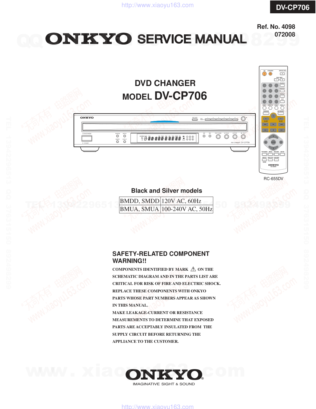 安桥ONKYO DV-CP706 DVD播放器维修手册-0