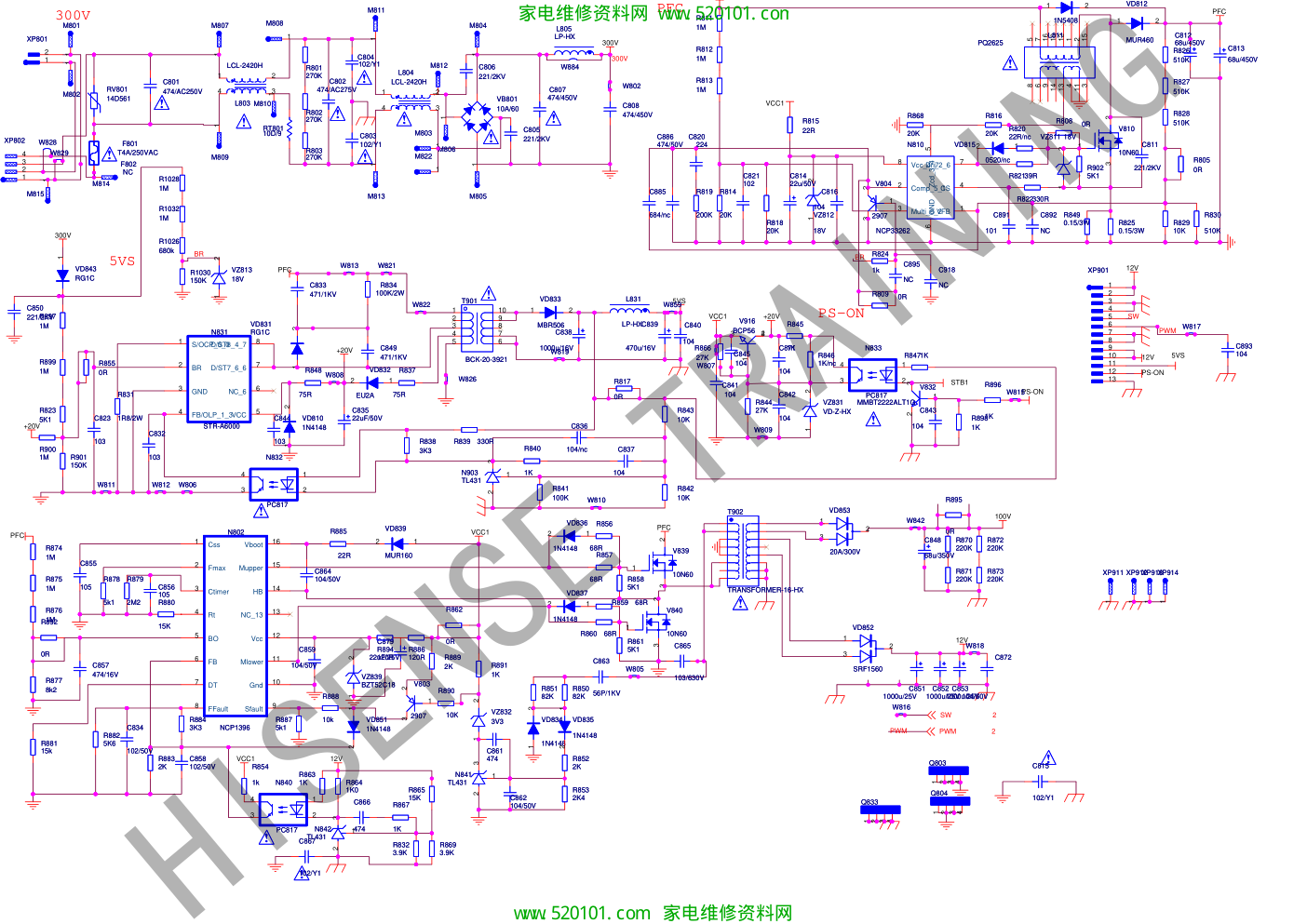 海信LED37K16系列液晶(2289板)电源电路原理图PDF-0 海信LED37K16系列液晶(2289板)电源电路原理图PDF-0