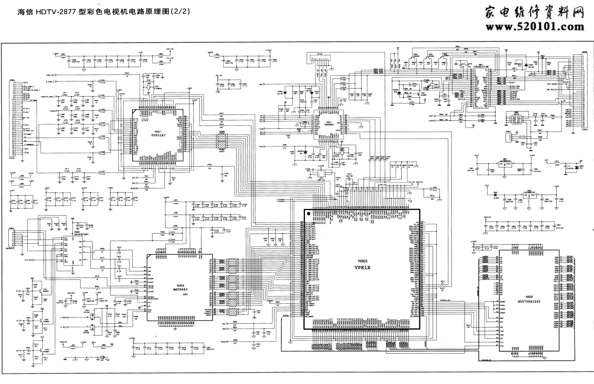 海信HDTV-2877彩电电路原理图-1