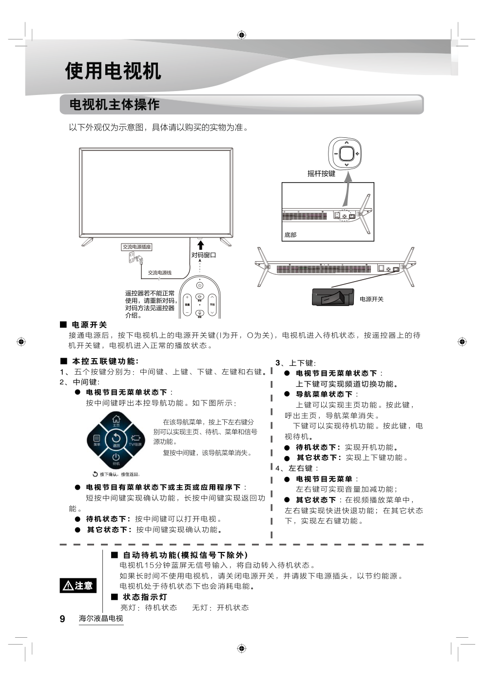 海尔LE32AL88A71液晶彩电使用说明书-9