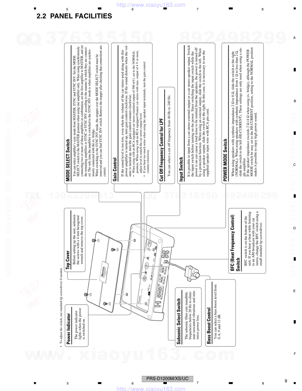 先锋PIONEER PRS-D1200M音响电路图-8