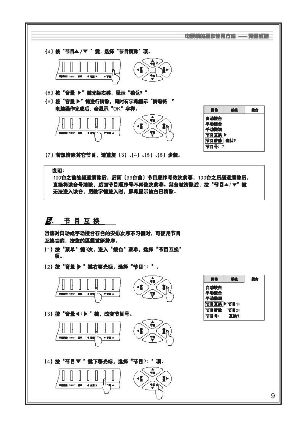 TCL王牌AT29286彩电使用说明书-9