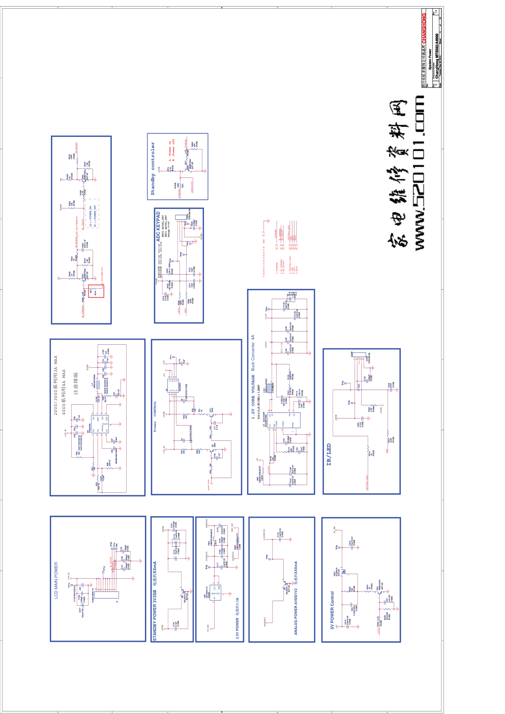 长虹LED39A4100IV(L51)液晶电视(LM38IS-B机芯)电路图-4 长虹LED39A4100IV(L51)液晶电视(LM38IS-B机芯)电路图-4