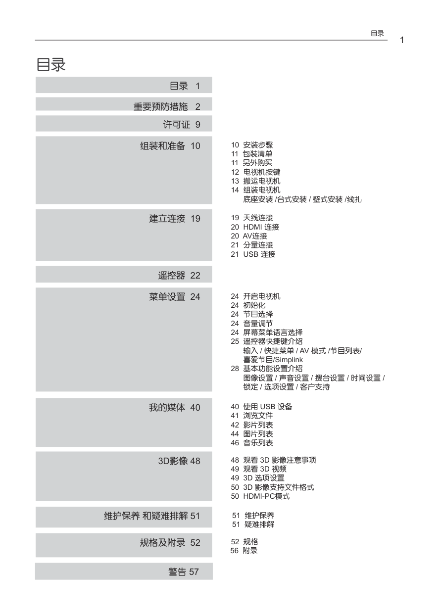 LG 32LS3159-CC液晶彩电说明书-3 LG 32LS3159-CC液晶彩电说明书-3