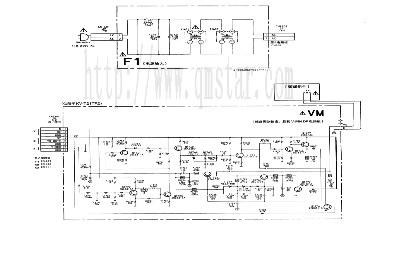 索尼KV-J21TF2彩电原理图-1