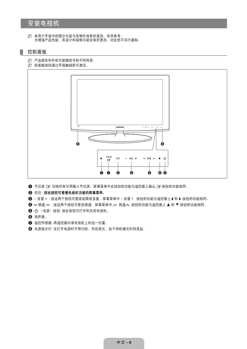 三星LA22B650T6液晶彩电使用说明书-5 三星LA22B650T6液晶彩电使用说明书-5
