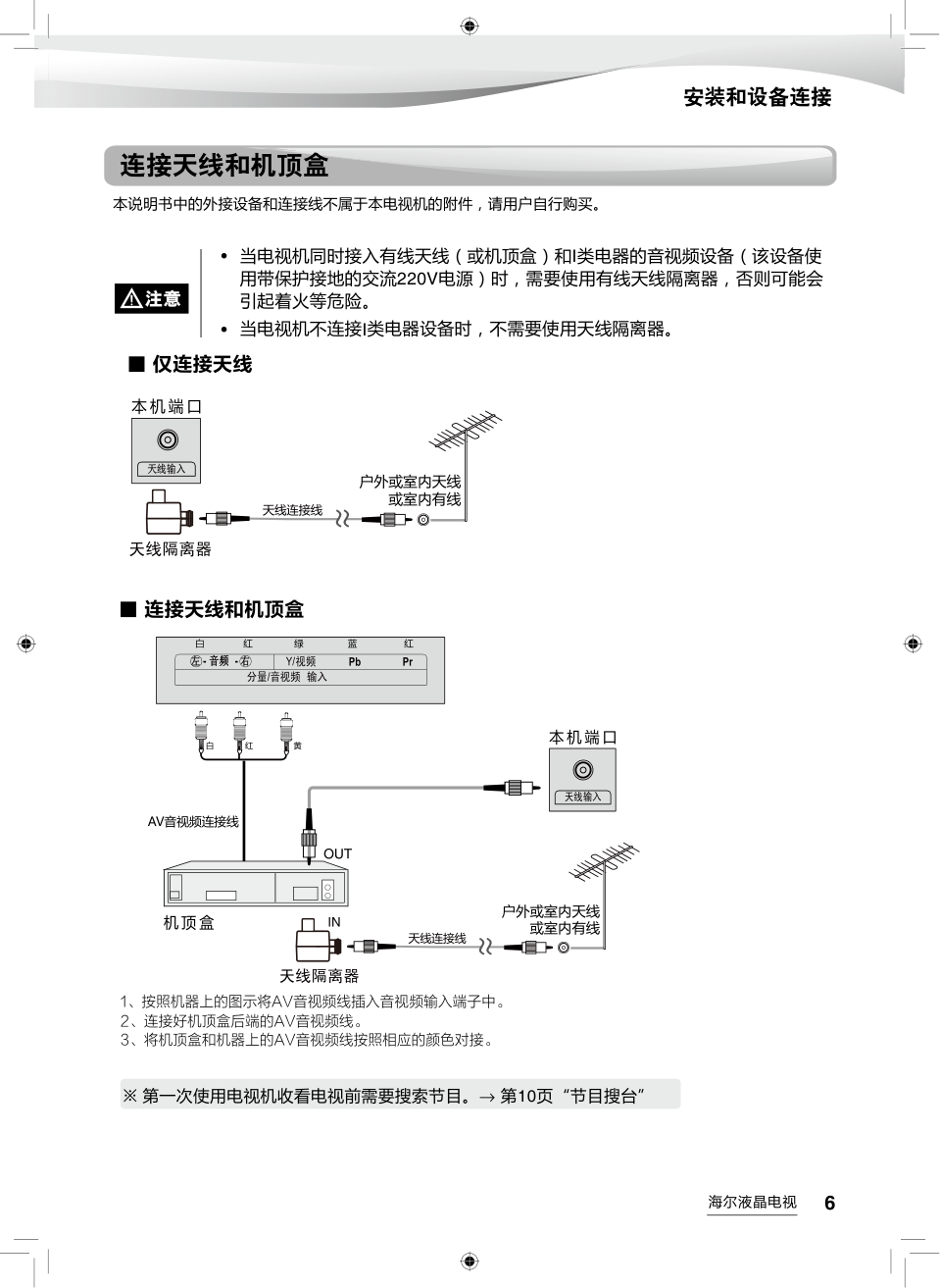 海尔LS49A51液晶彩电使用说明书-6 海尔LS49A51液晶彩电使用说明书-6
