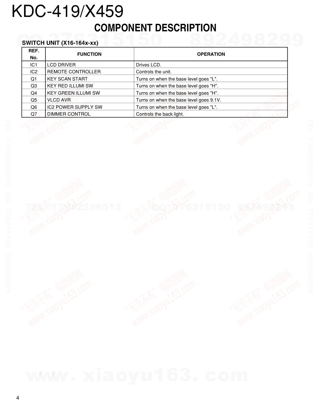 建伍KENWOOD KDC-X459 CD播放器维修手册-3 建伍KENWOOD KDC-X459 CD播放器维修手册-3