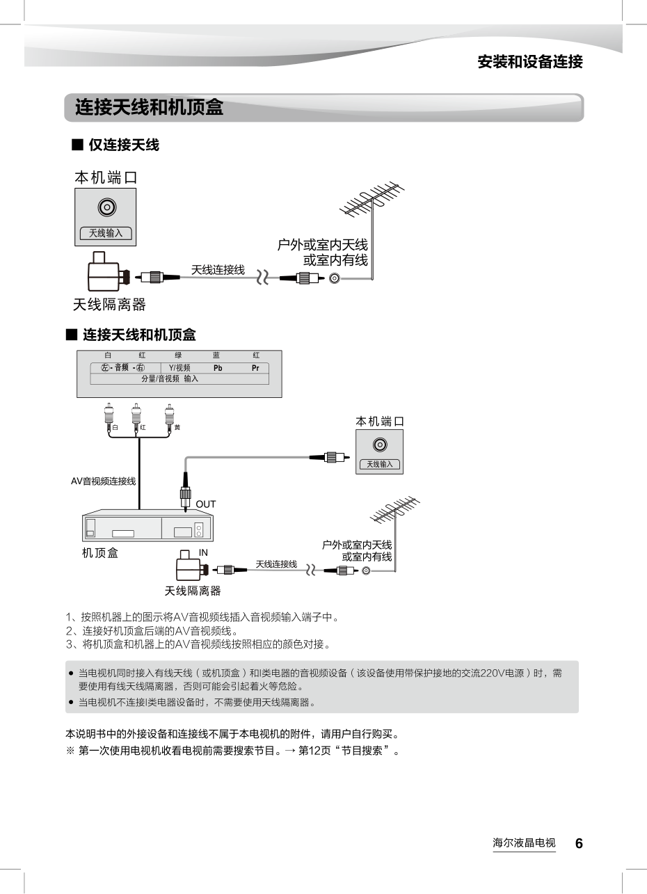 海尔LE42AL88G31C液晶彩电使用说明书-6 海尔LE42AL88G31C液晶彩电使用说明书-6