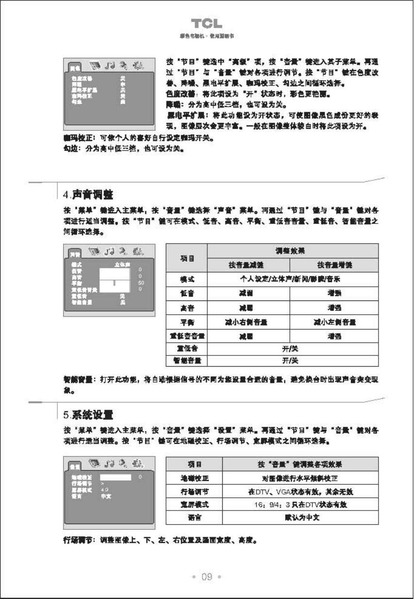 TCL王牌HID34281H彩电使用说明书-9 TCL王牌HID34281H彩电使用说明书-9