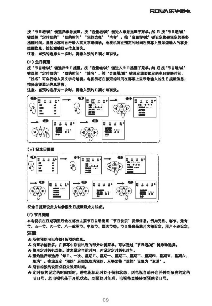 乐华N25B5L彩电使用说明书-9
